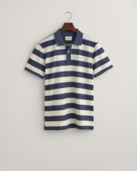 Striped Heavy Washed Polo Shirt