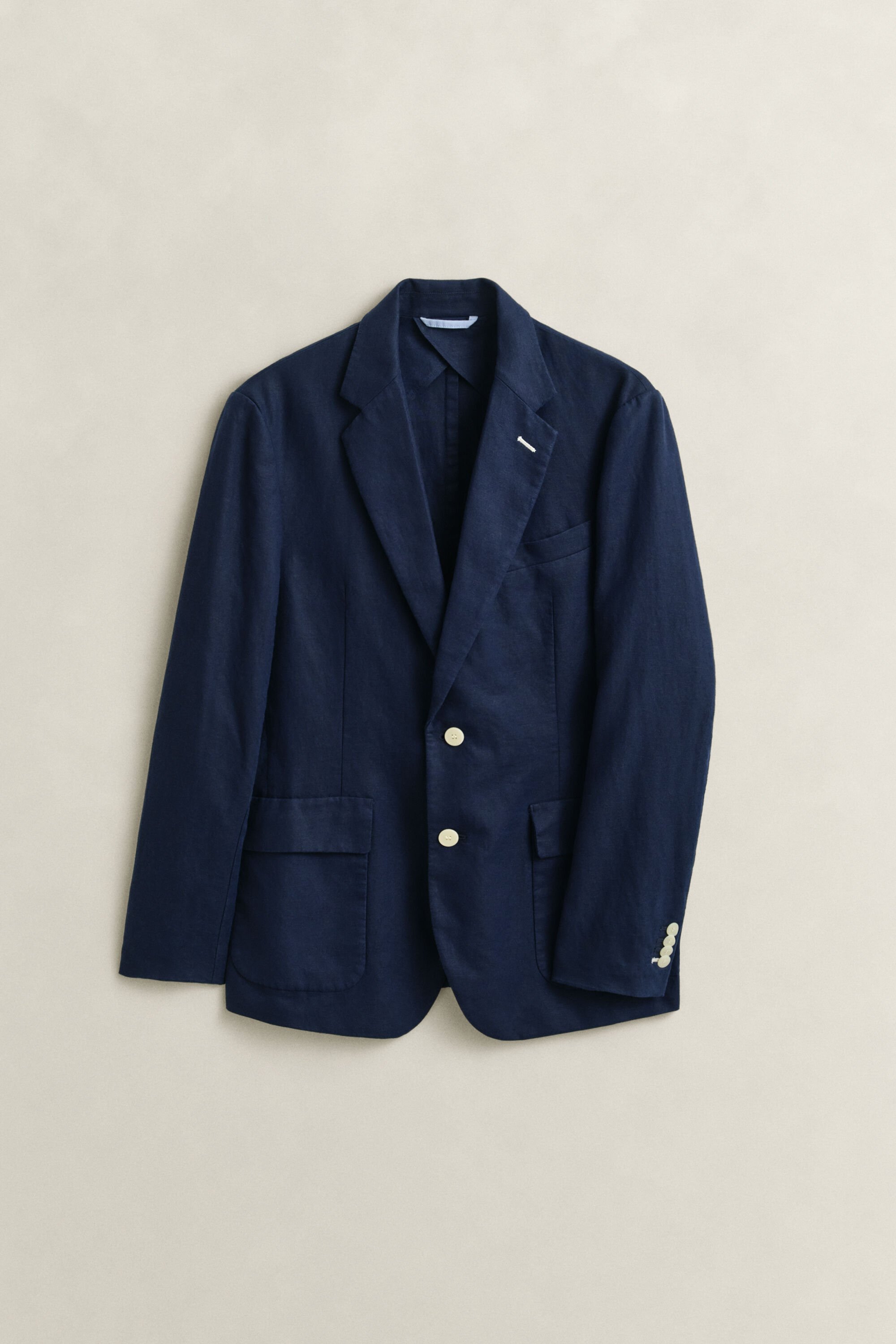 Textured Cotton Blend Suit Jacket