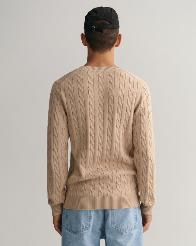 Cotton Cable Crew Neck Sweater
