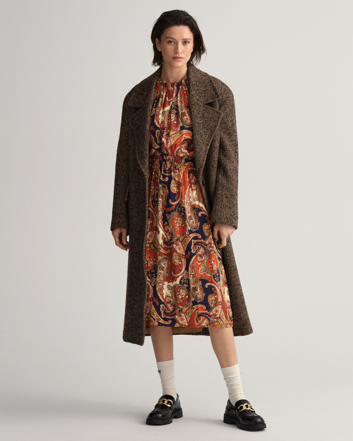 Paisley Boatneck Dress