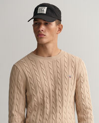 Cotton Cable Crew Neck Sweater