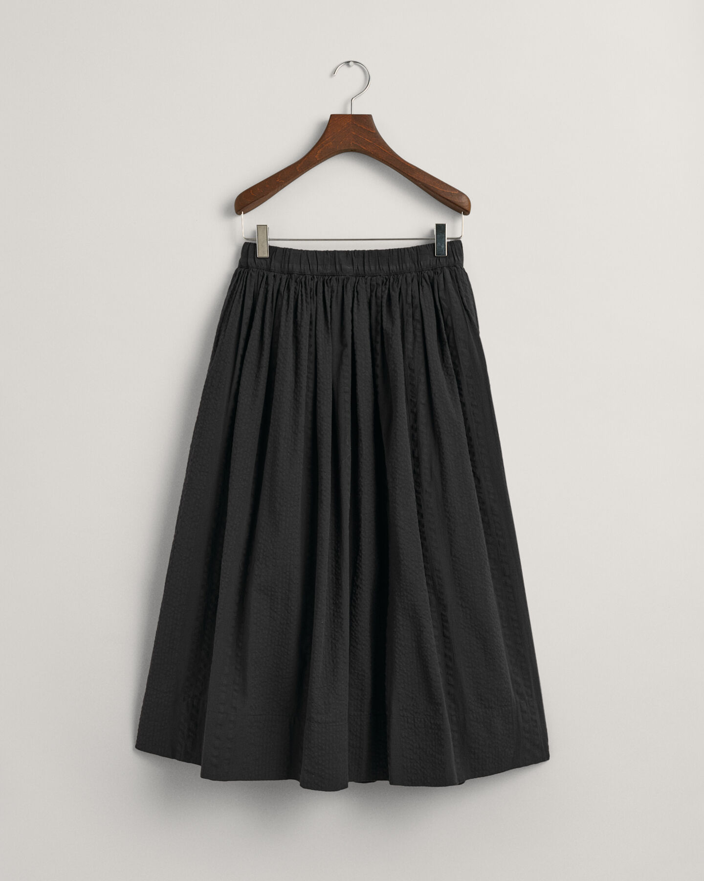 Seersucker Striped Pull-On Skirt