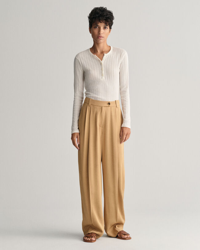 Loose Fit Low-Waisted Wide Leg Chinos
