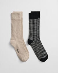 2-Pack Houndstooth Patterned Socks Gift Box