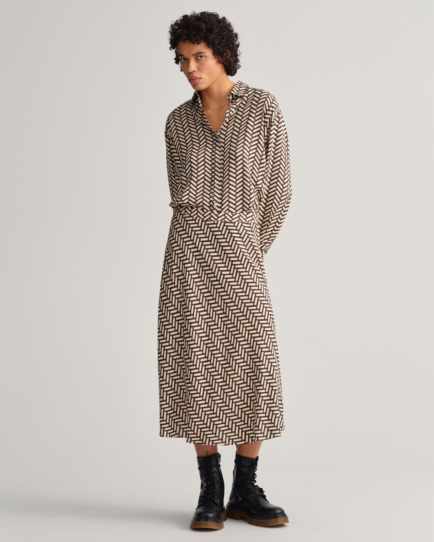 Geometric A-Line Skirt