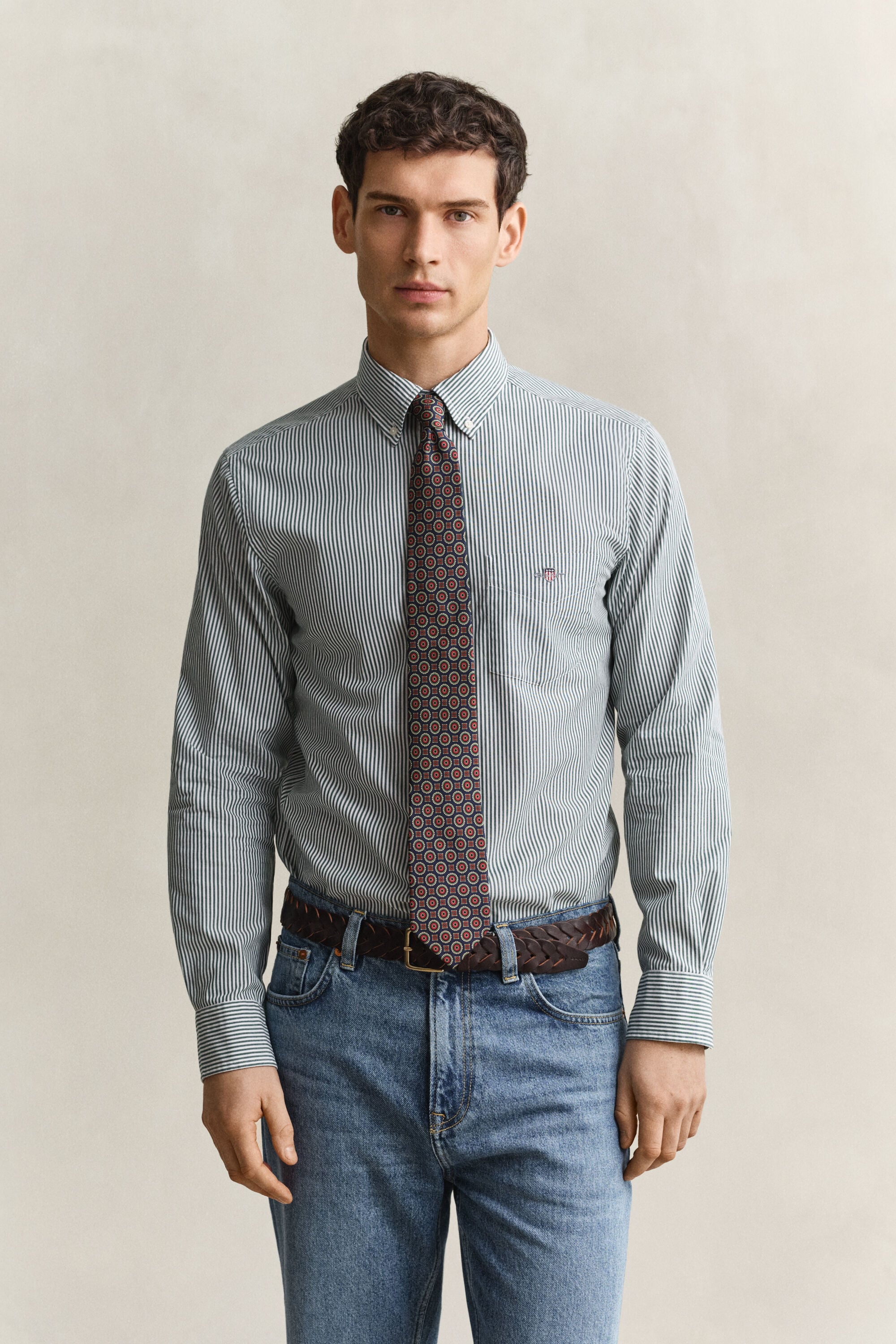 Banker Stripe Classic Poplin Shirt