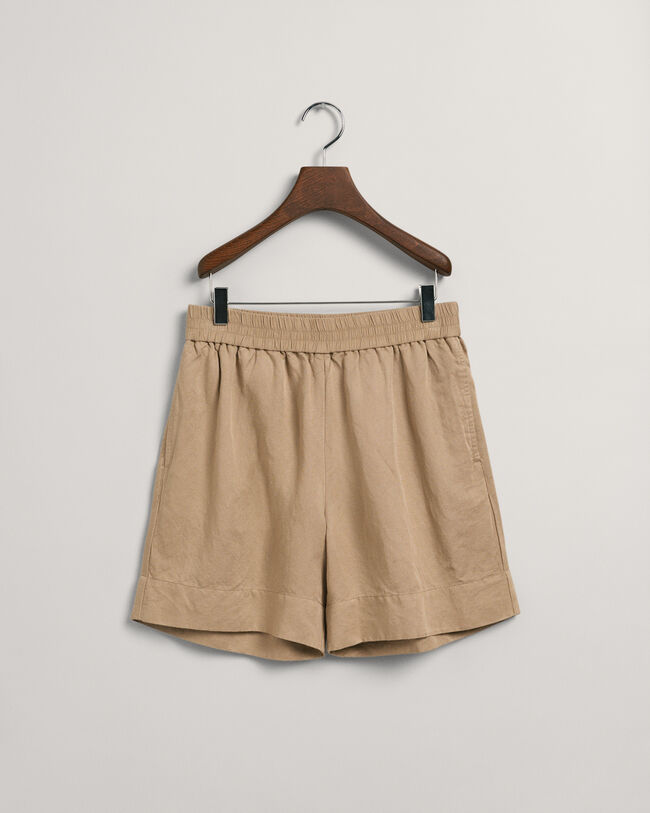 Linen Viscose Pull-On Shorts