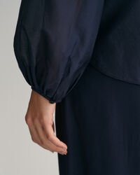 Relaxed Fit Cotton Silk Blouse