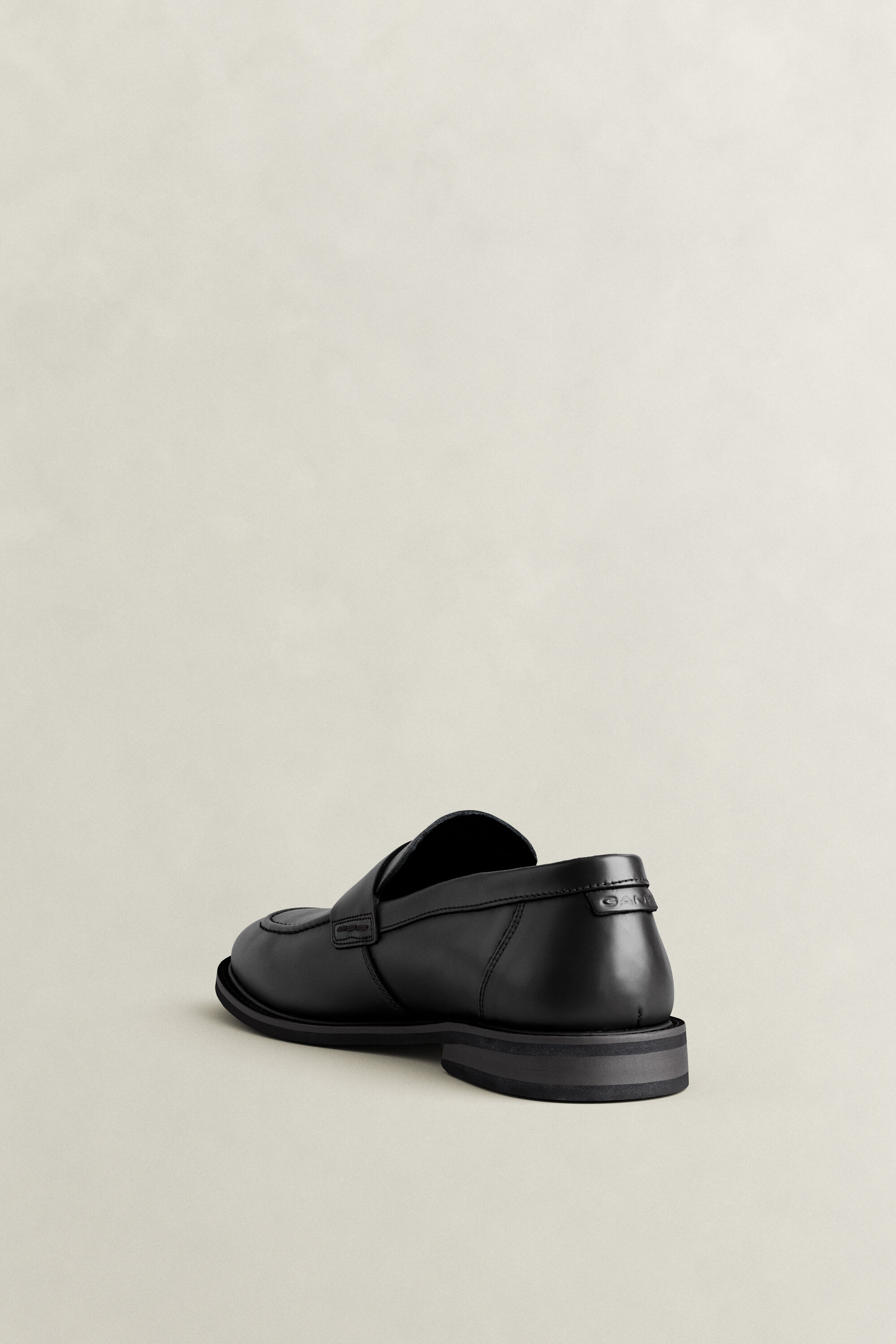 Lozham Leather Loafers — BLACK