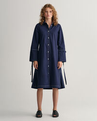 Contrast Stitch Shirt Dress