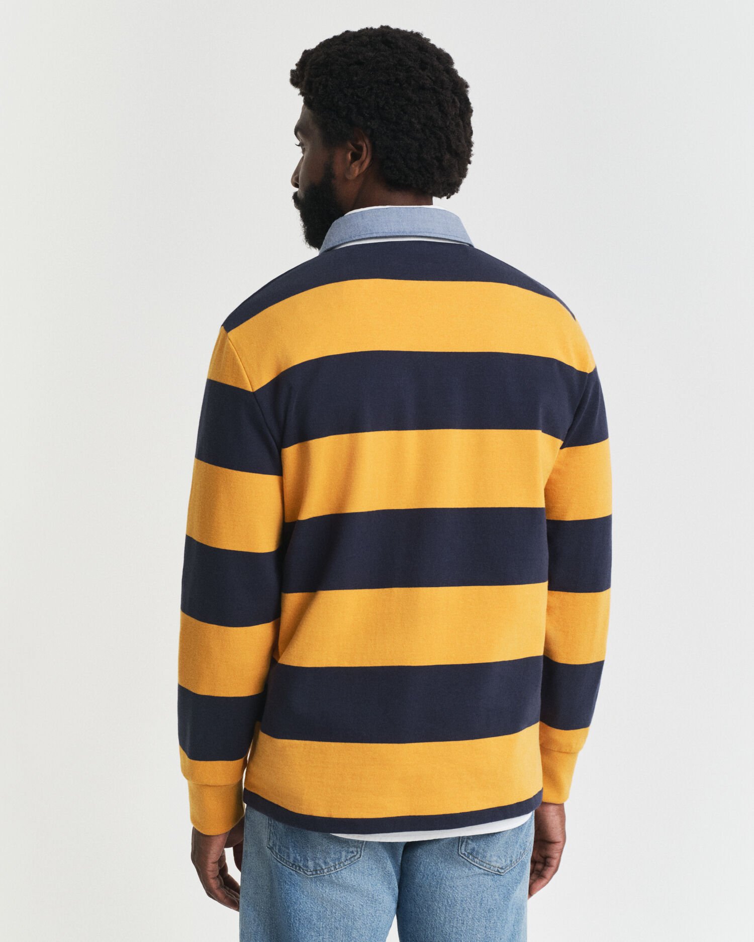 Chambray Collar Striped Heavy Rugger