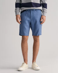 Relaxed Fit Linen Drawstring Shorts