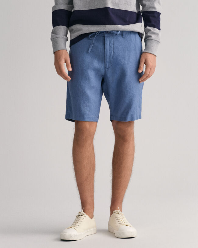 Relaxed Fit Linen Drawstring Shorts