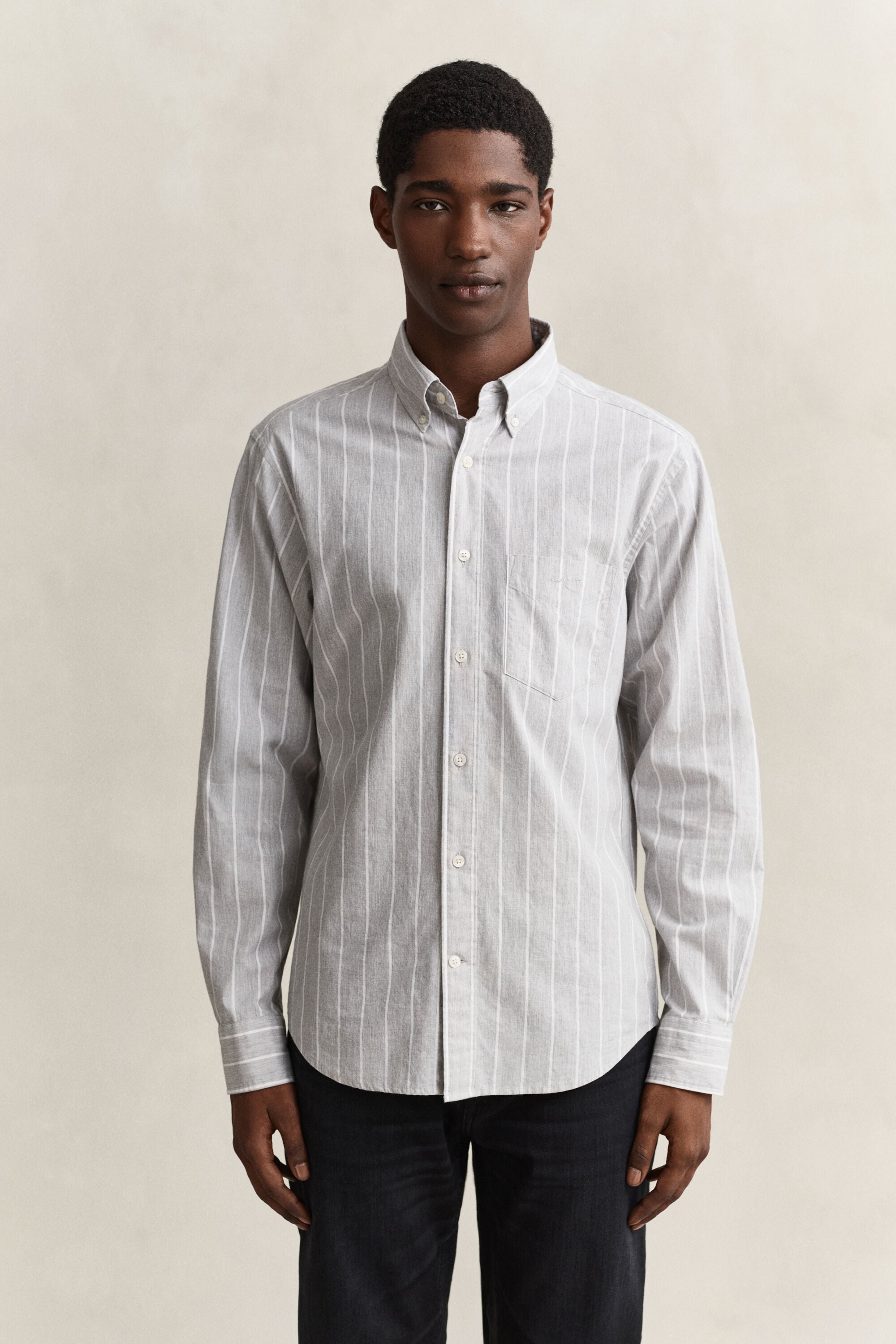 Striped Mélange Poplin Shirt