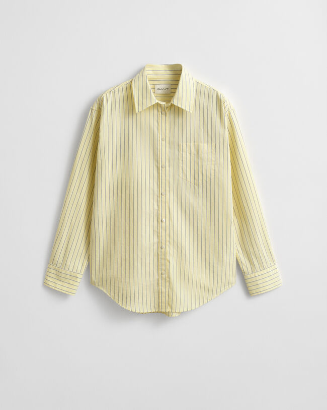 Relaxed Fit Striped Poplin Shirt