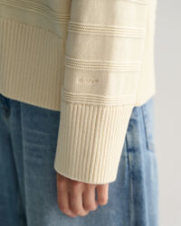 Tonal Striped Cotton Cardigan