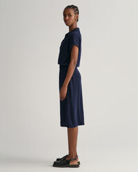 Collared Linen Blend Dress