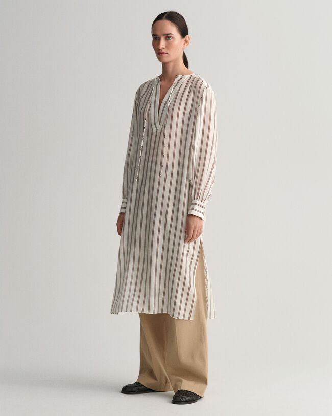 Striped V-Neck Caftan