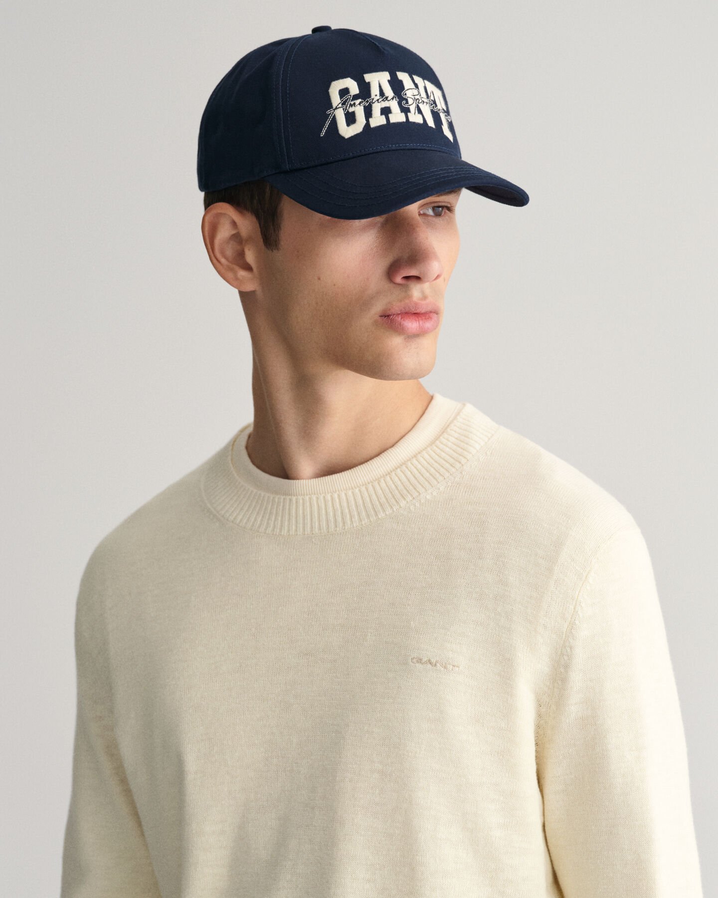 Cotton Linen Crew Neck Sweater