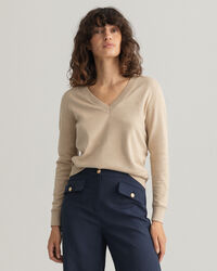 Light Cotton V-Neck Sweater