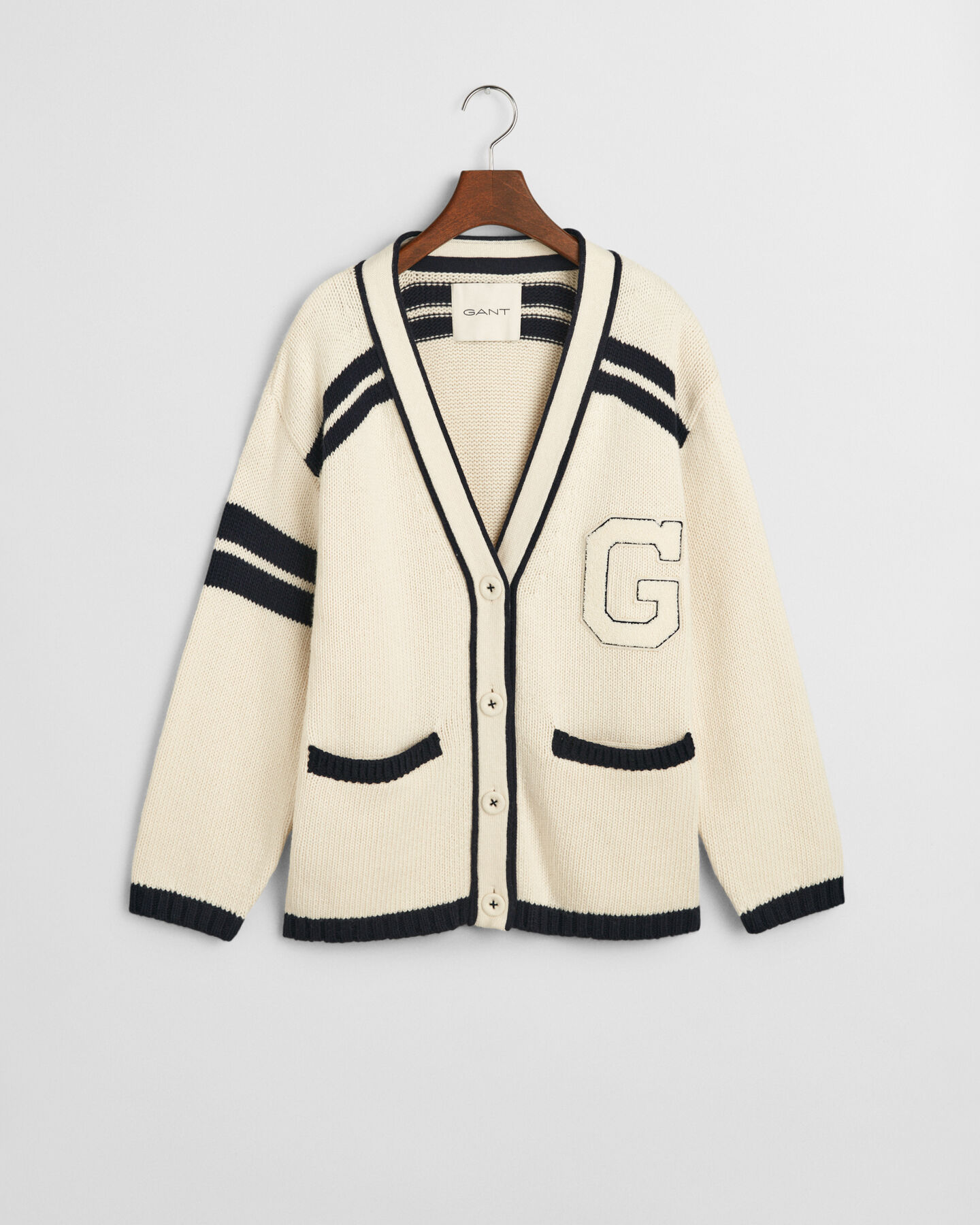 GANT Varsity V-Neck Cardigan