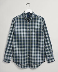 Regular Fit Tech Prep&trade; Indigo Check Oxford Shirt