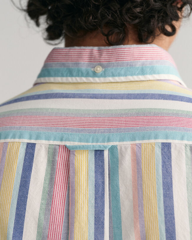 Regular Fit Multi Stripe Oxford Shirt