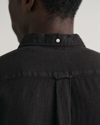 Regular Fit Garment-Dyed Linen Shirt