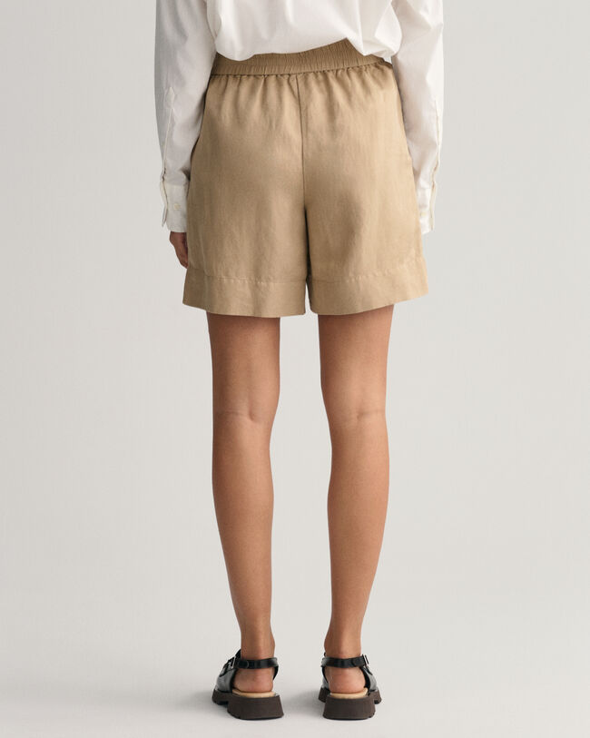 Linen Viscose Pull-On Shorts