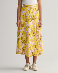 Iris Print Wrap Skirt