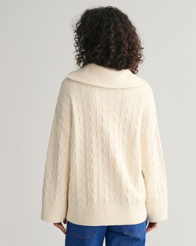 Herringbone Half-Zip Sweater