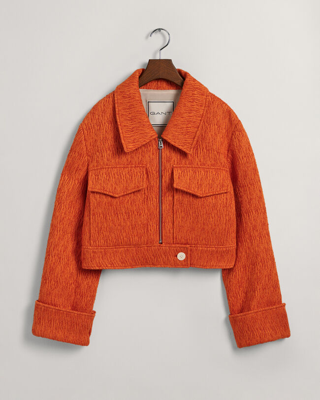 Cropped Bouclé Jacket