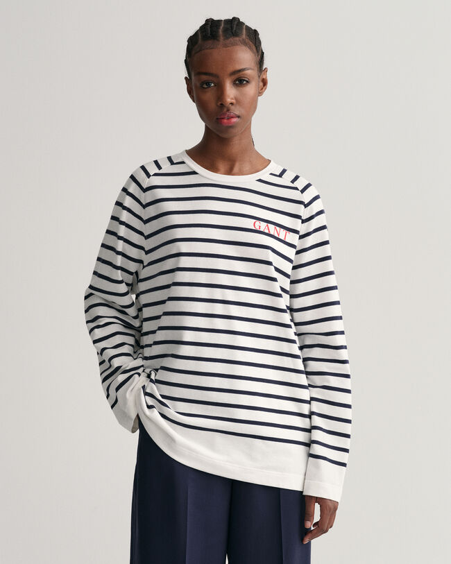 Logo Striped Long Sleeve T-Shirt