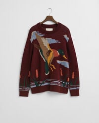 Bird Graphic Crew Neck Sweater