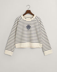 Striped Monogram Crew Neck Sweatshirt