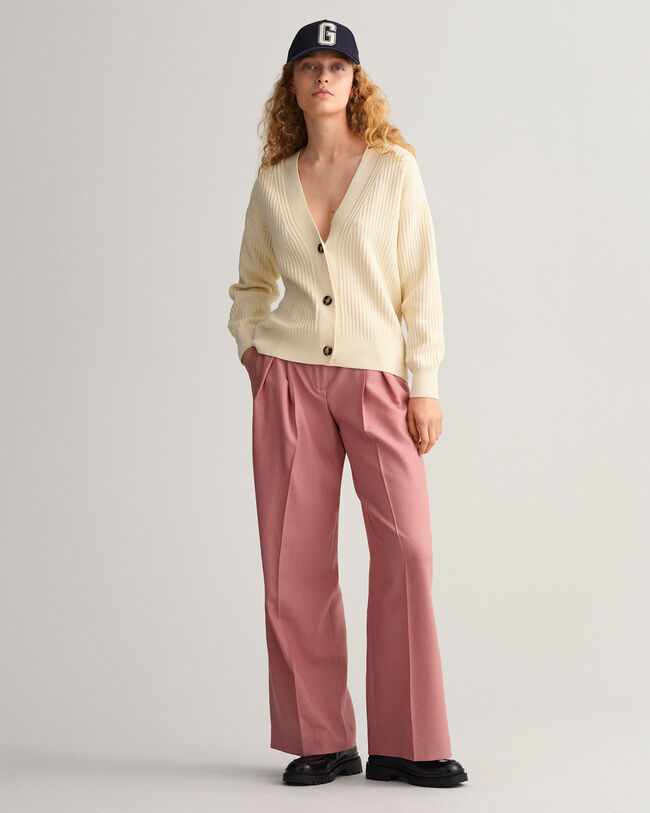 Cotton Ribbed Cardigan