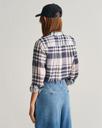 Regular Fit Checked Cotton Silk Shirt