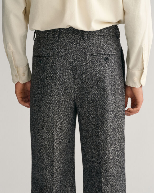 Wide Leg Tweed Suit Pants