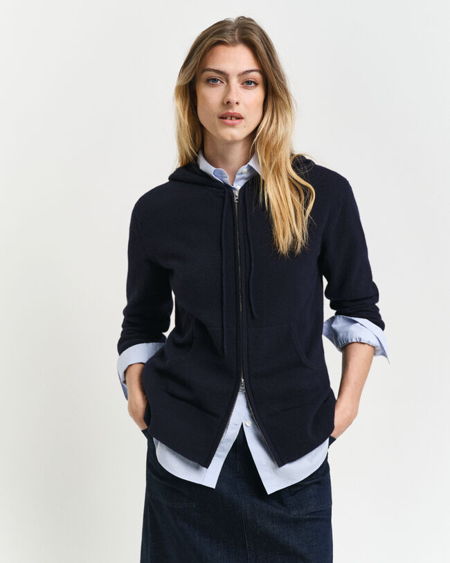 Superfine Lambswool Zip Hoodie