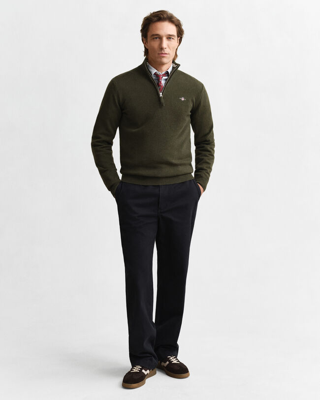 Superfine Lambswool Half-Zip Sweater