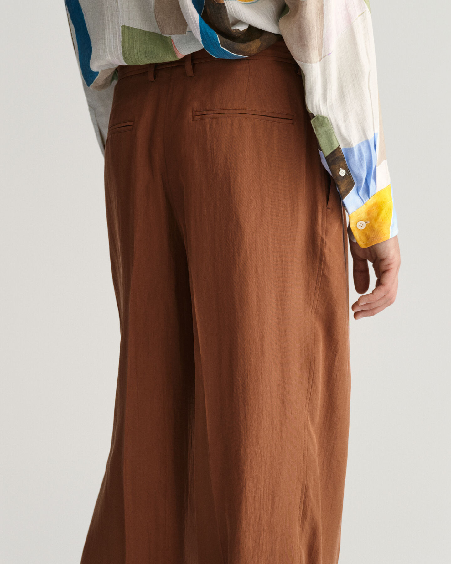 Relaxed Fit Silk Suit Pants