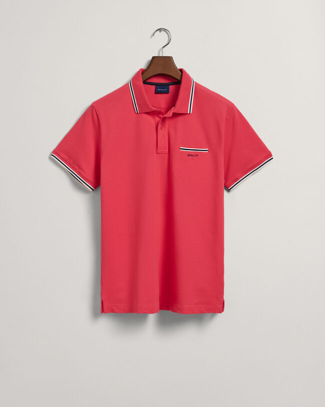3-Color Tipped Piqu&eacute; Polo Shirt