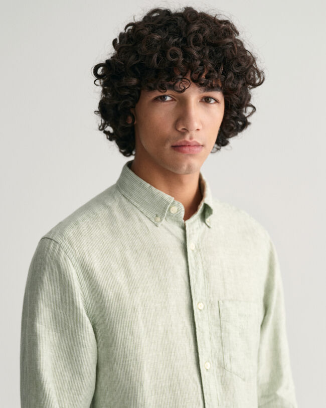 Regular Fit Striped Linen Shirt