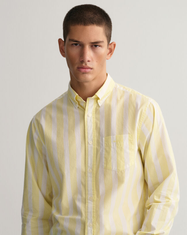 Regular Fit Wide Striped Broadcloth Shirt