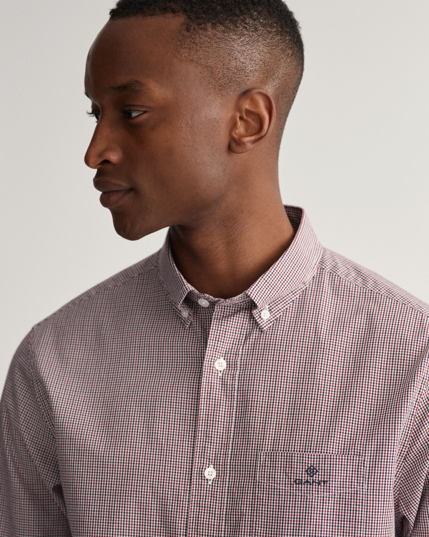Regular Fit Poplin Micro Gingham Shirt