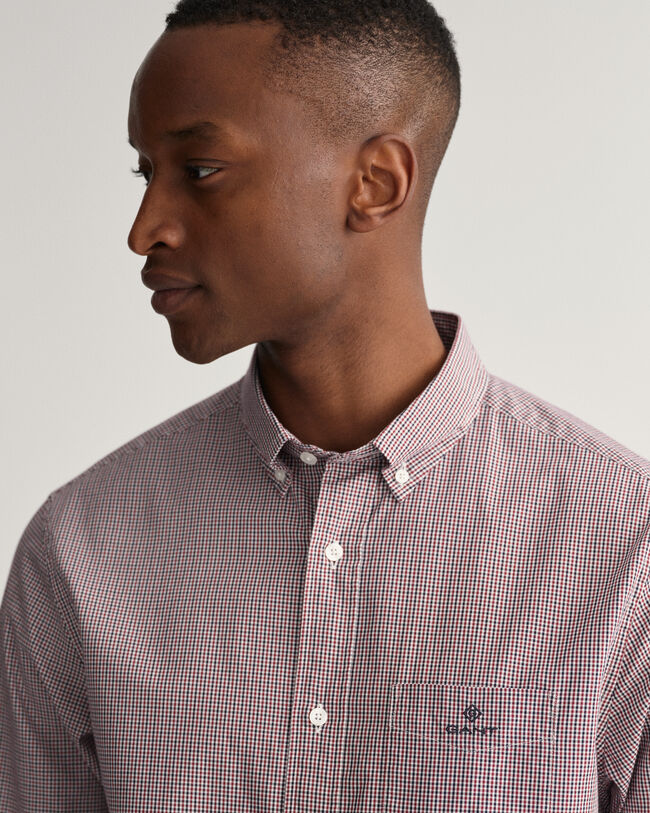 Regular Fit Poplin Micro Gingham Shirt