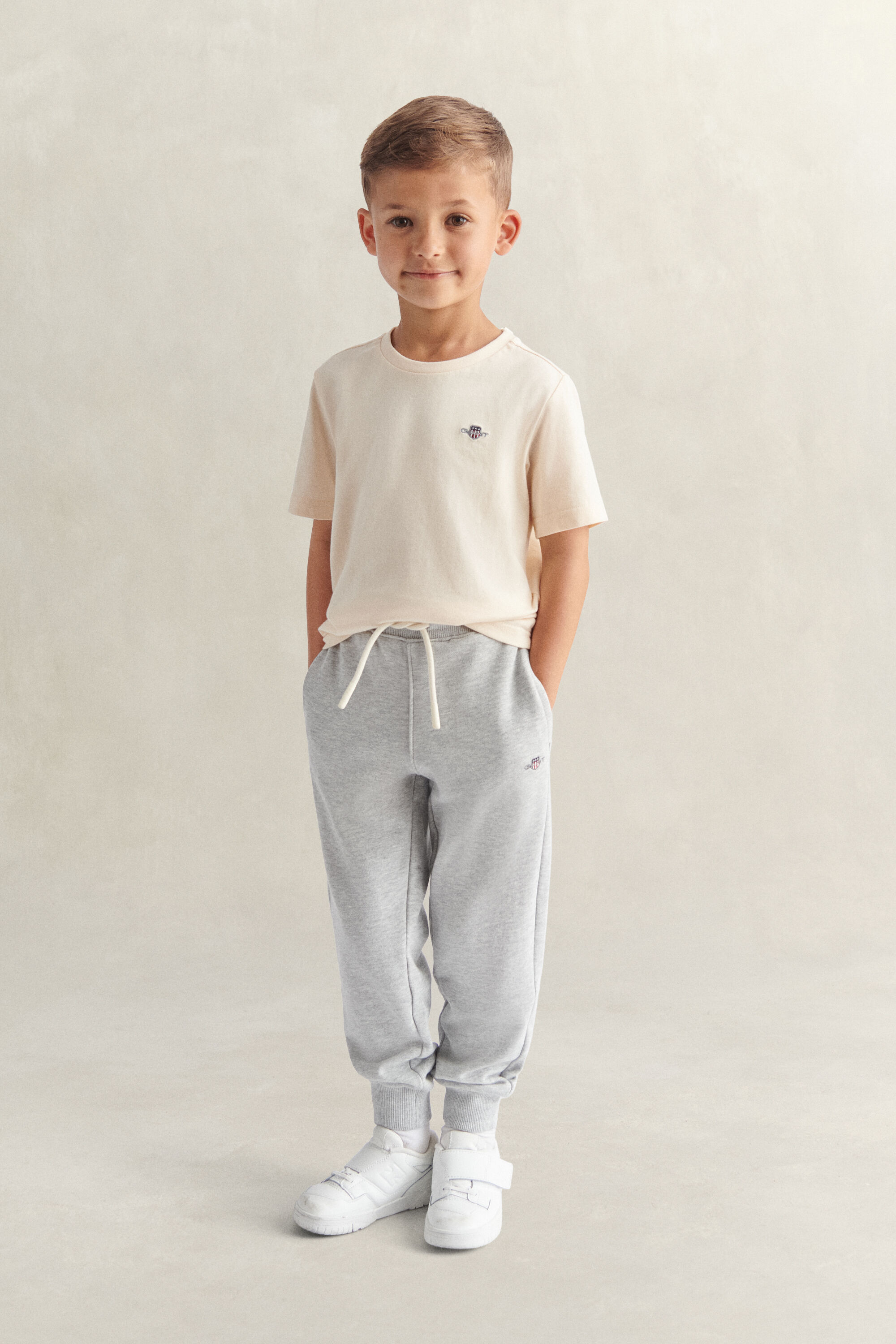 Kids Shield T-Shirt — CREAMED WHITE
