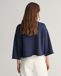 G Badge Short Sleeve Cropped Sweatshirt