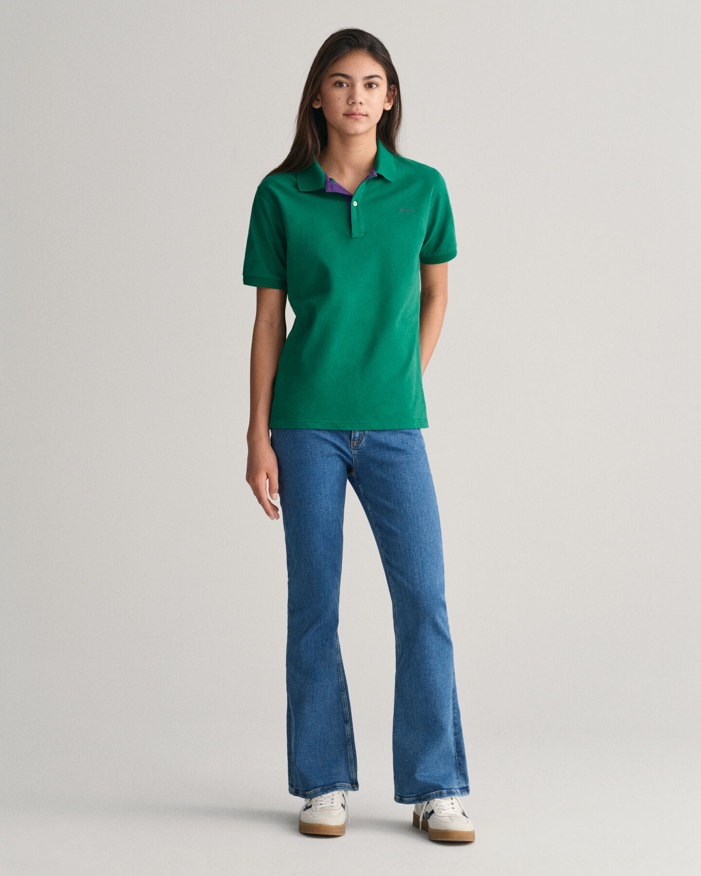 Teens Contrast Piqu&eacute; Polo Shirt