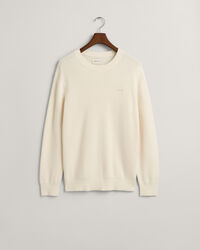 Ribbed Cotton Wool Crew Neck Sweater